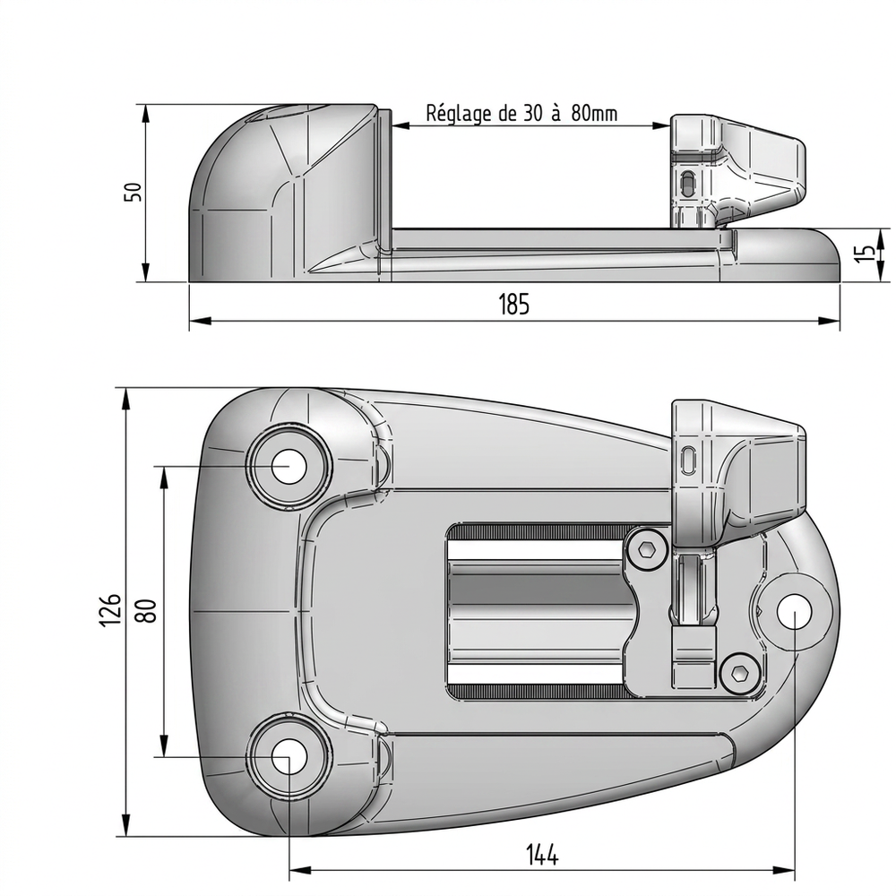 Sabot Basculeur Inox - NEO Fermeture