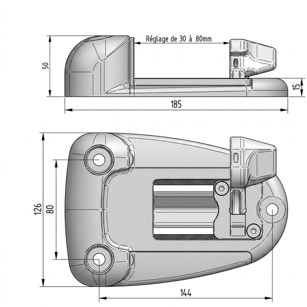 Sabot Basculeur Inox - NEO Fermeture