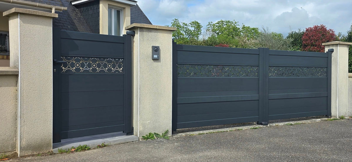 Réalisation client portail battant gamme Prestige modèle Apate - NEO Fermeture